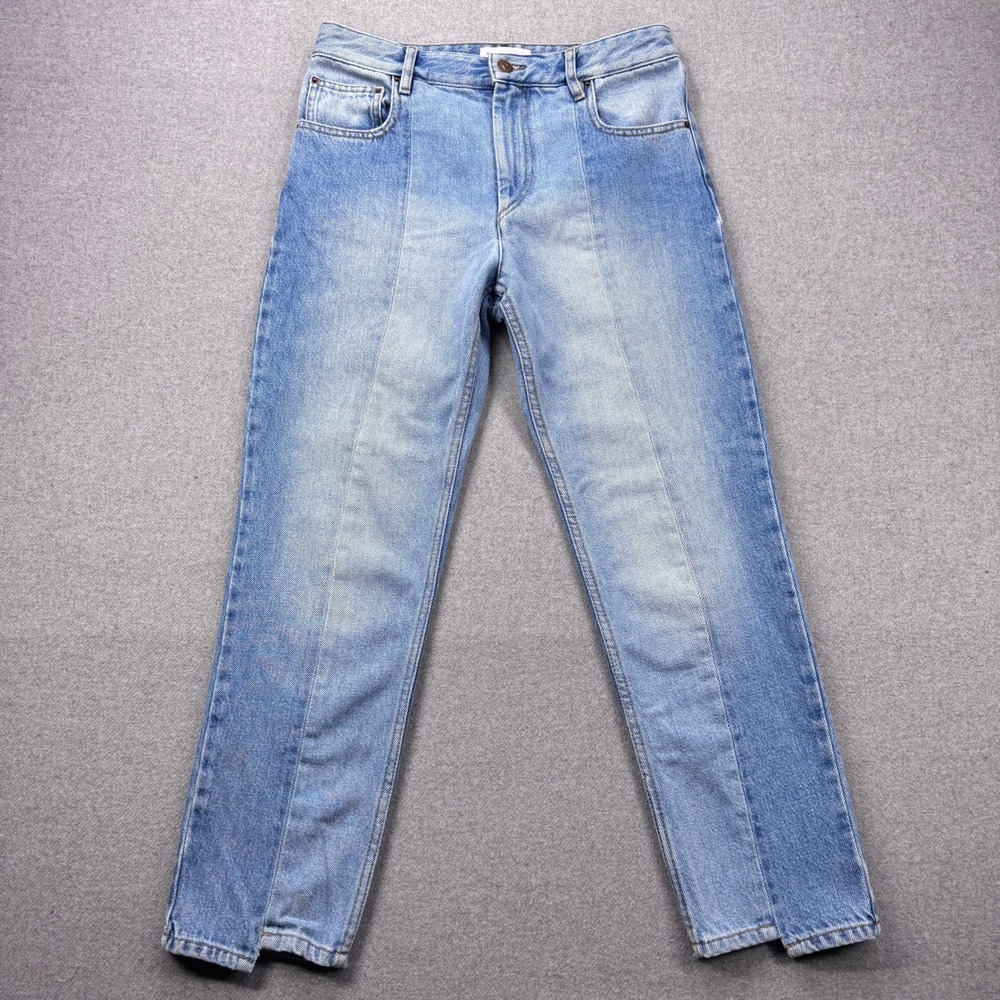Isabel Marant Etoile Clancy Two Tone Jeans Womens 38 EU (6-8 US) Light Step Hem